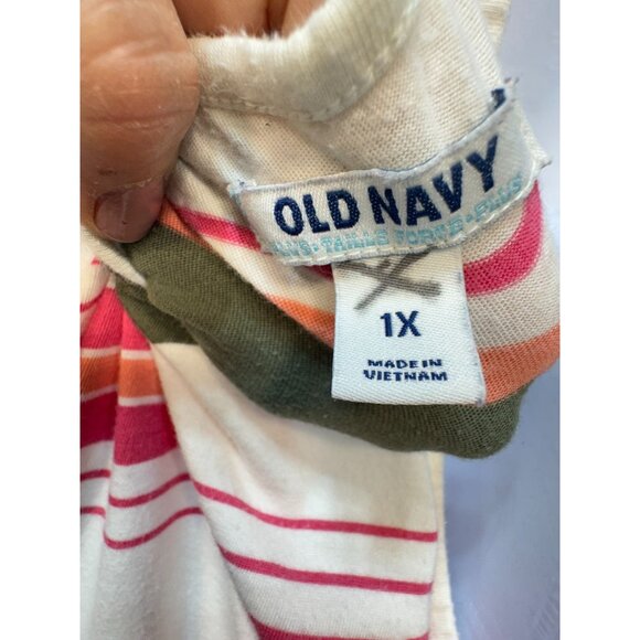 Old Navy Womens Sleeveless Chevron Striped Maxi Dress Size 1X Multicolor Summer - Picture 3 of 13